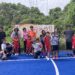 早朝親子フットサルに参加した親子とスクール生の集合写真｜名古屋オーシャンズフットサルスクール桑名校